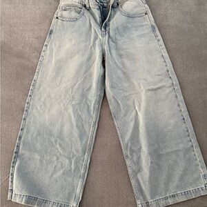 Wide-Leg Light Blue Jeans